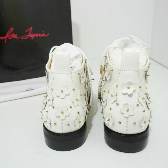 Isa Tapia Winston Floral Combat Ankle Boot Lace up - Picture 8 of 12